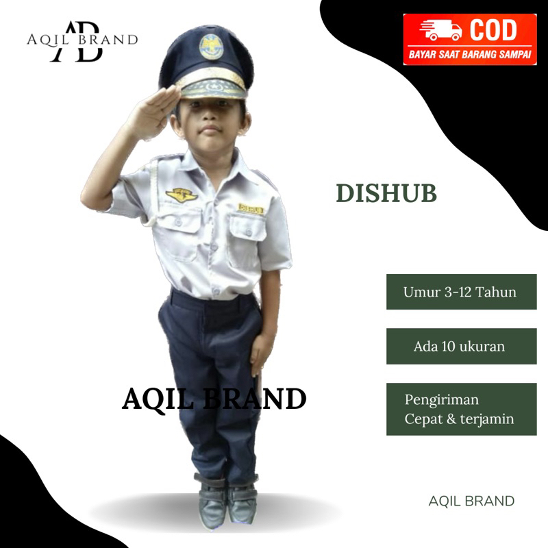 Baju Profesi Anak-Anak Dishub lengkap/ Baju karnaval anak Dishub keren lengkap
