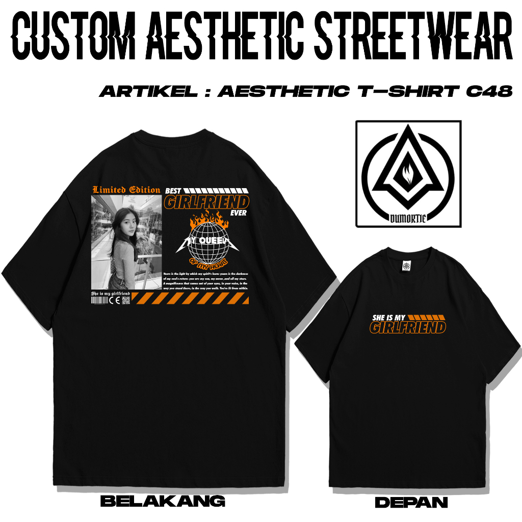 Kaos sablon custom Varian C48 / Kaos custom / baju couple pasangan / Kaos couple / sablon baju custo