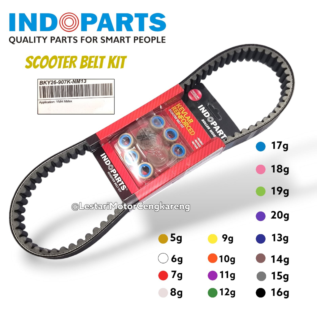 VANBELT VAN BELT SET ASSY + ROLLER NMAX N MAX ORI ASLI INDOPART 13GR