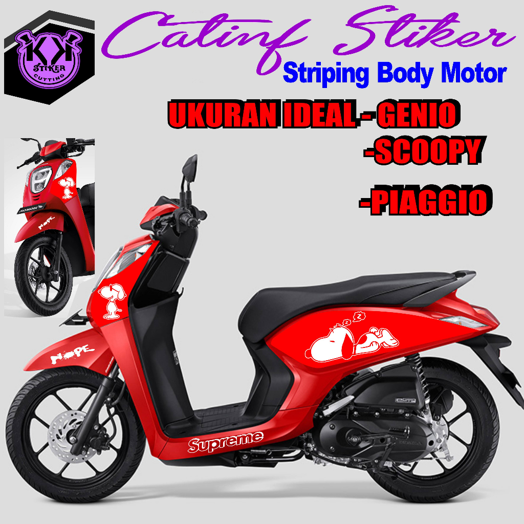 STIKER SNOOPY/SC.036/STIKER/STICKER/CATING/CUTTING/STRIPING SCOOPY/STRIPING GENIO/STRIPING BODY/CATI