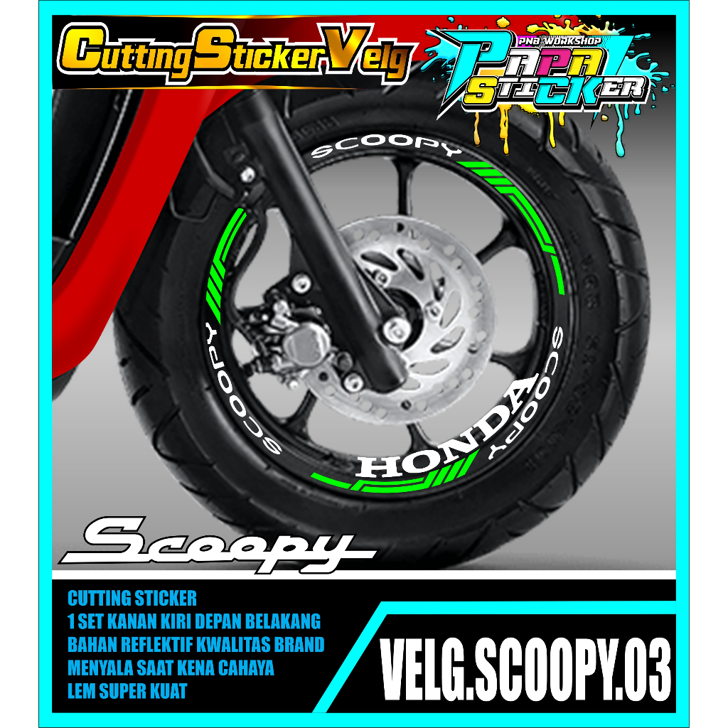 STIKER  VELG SCOOPY CUTTING STICKER VELG HONDA SCOOPY CUTTING VARIASI 03