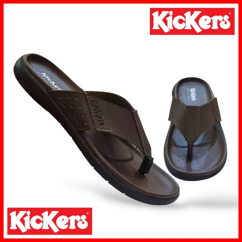 SANDAL JEPIT KICKERS PRIA / SANDAL KULIT KICKERS / SENDAL KASUAL COWOK / SANDAL CAPIT LEBARAN PROMO