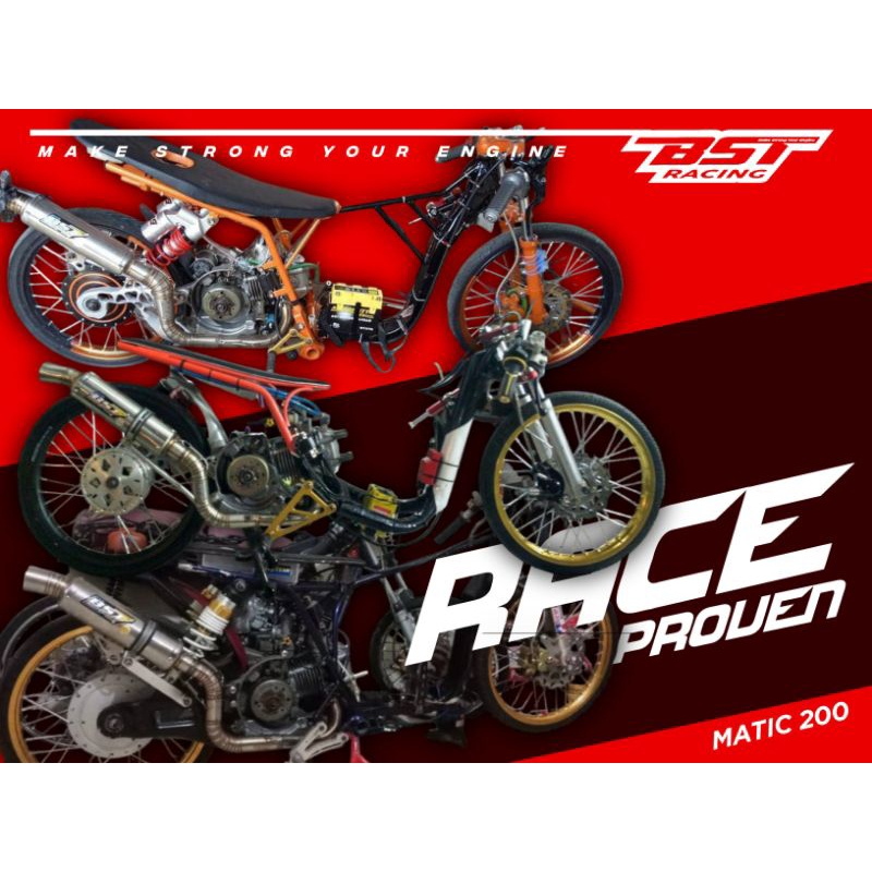 Knalpot Matic Drag BST Racing
