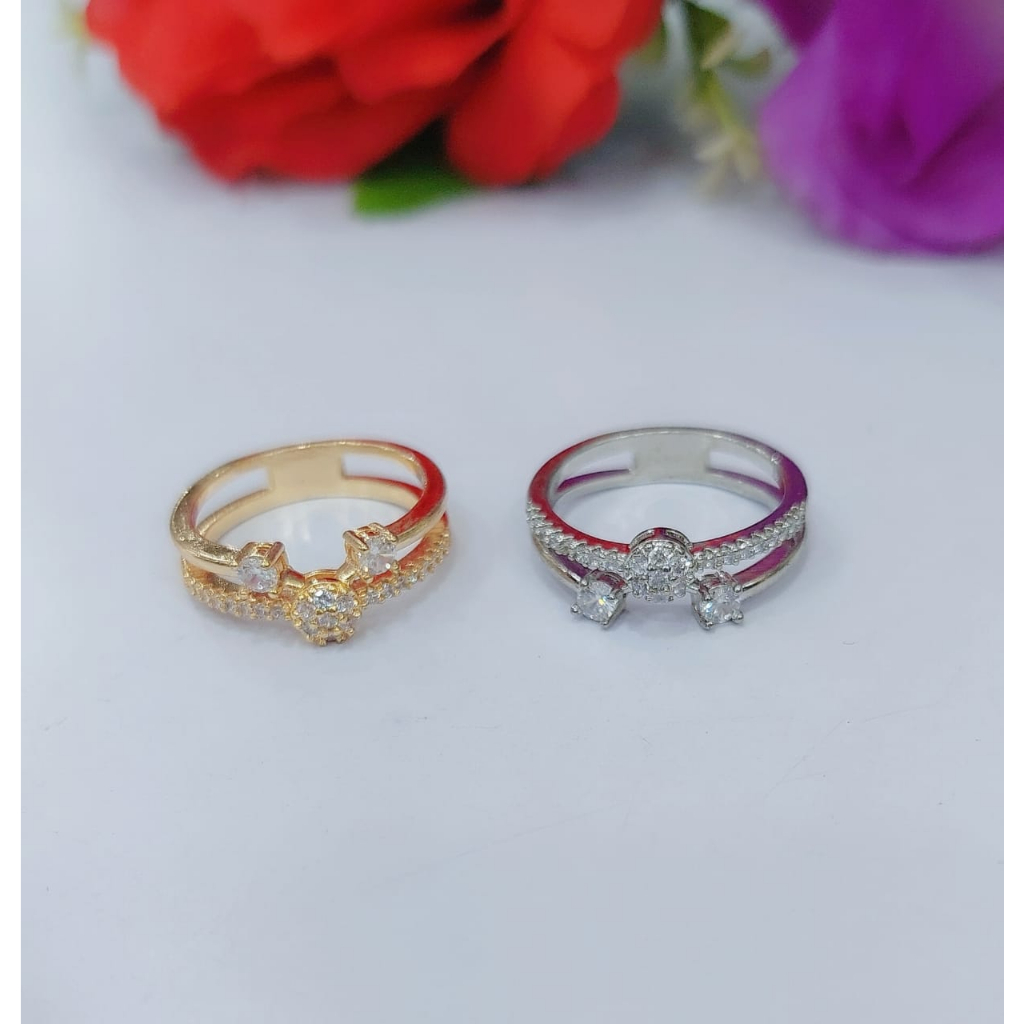 Cincin Xuping Permata Lapisa Emas Perhiasan Fashion R152 153 154