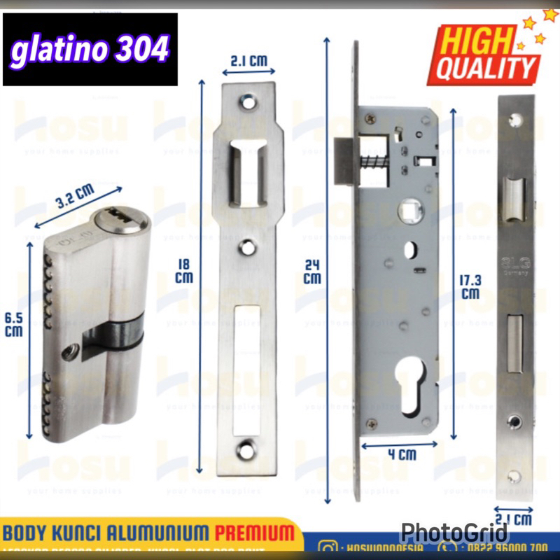 BODY SWING PINTU ALUMUNIUM 30 MM + CYLINDER KUKCI PINTU ALUMUNIUM body swing alumunium lockcase swing pintu alumunium Body swing backset 30 mm kunci pintu alumunium body plus cilinder backset 30 mm