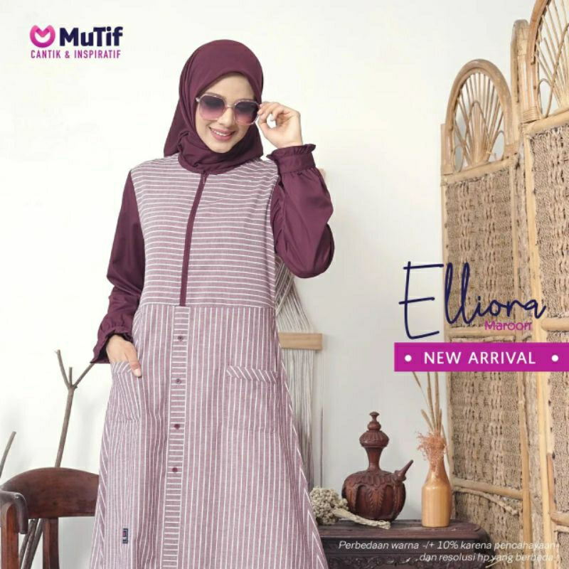 Mutif Elliora Terakota Mutif Elliora Green Tea Mutif Elliora Maroon Baju Muslim Gamis Dress Casual Premium Terbaru Ori Lebaran 2023 Sarimbit