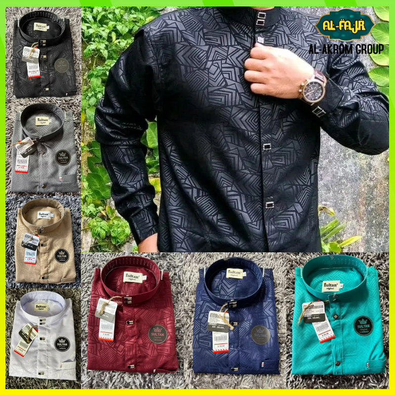 Kemeja Koko Pria PREMIUM Sultan Embos Anak dan Dewasa