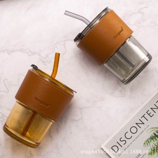 [COD] GELAS MINUM TUMBLER AESTETIK GELAS MINUM KOPI TEH SEDOTAN BAHAN KACA IMPORT AESTETIC LUCU ELEGAN MUG