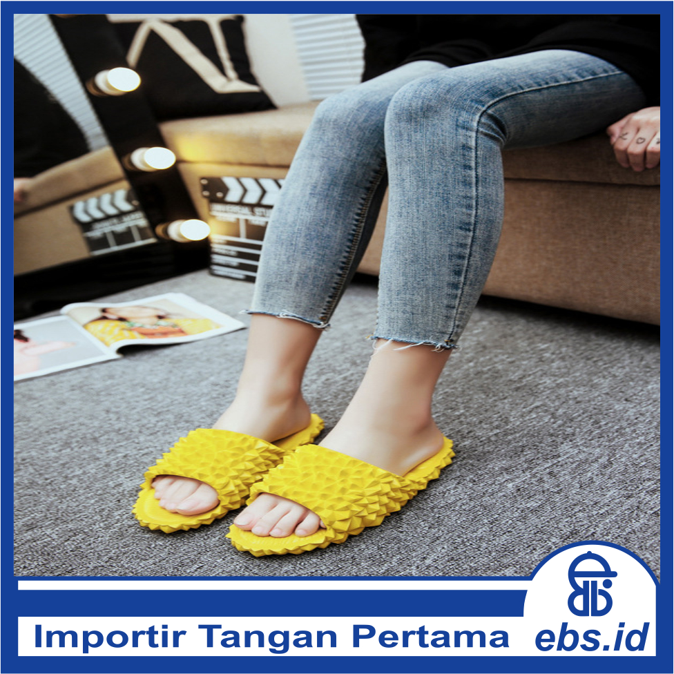 𝐄𝐁𝐒 ✅ COD SA032 Sandal Empuk Eva Rumah Bentuk Durian Lucu Sendal Motif Ringan Empuk Santai Import Murah COD