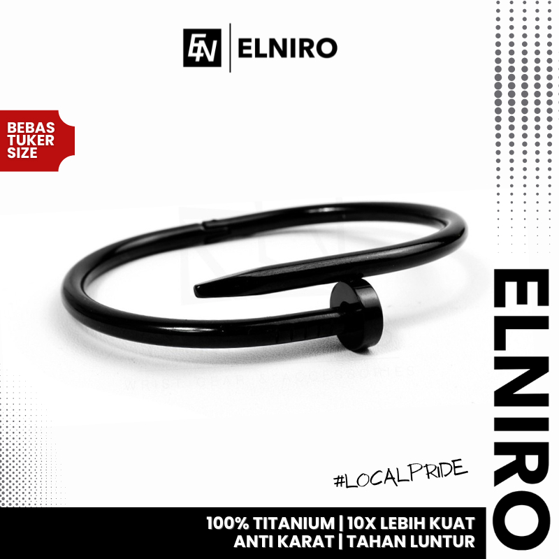 [EXCLUSIVE] GELANG PREMIUM PRIA / TITANIUM ASLI 100% / ELNIRO