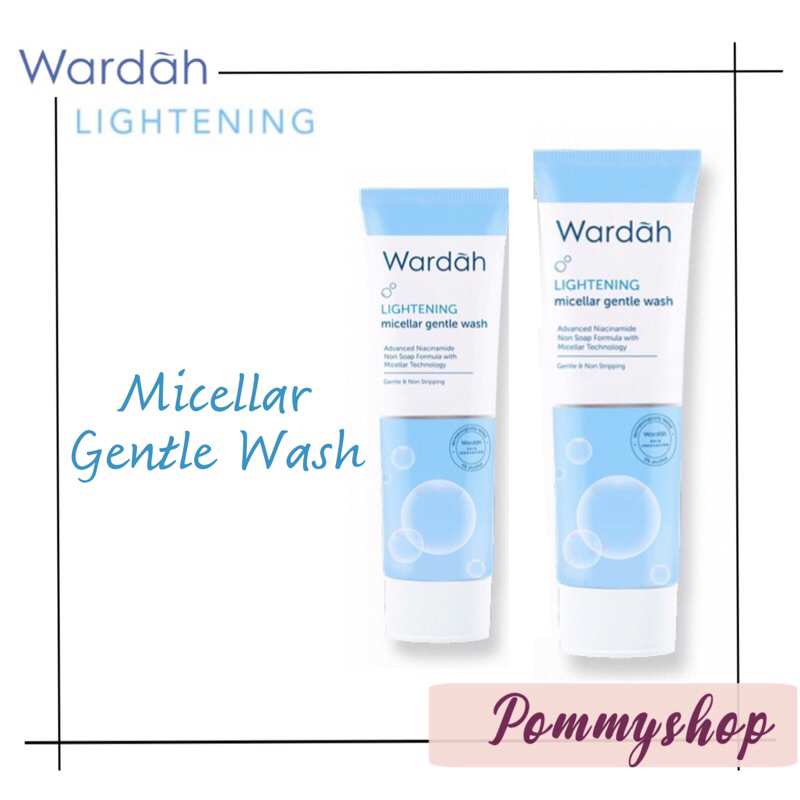 Wardah Lightening Micellar Gentle Wash 50ml &amp; 100ml | Pembersih Wajah