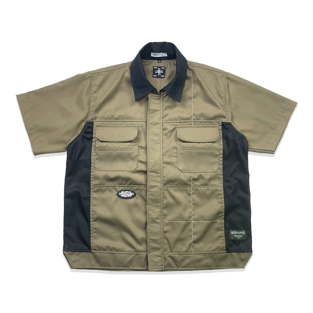 Sura Positiva - Mesh Work Shirt (Nebylah) Plaid Olive