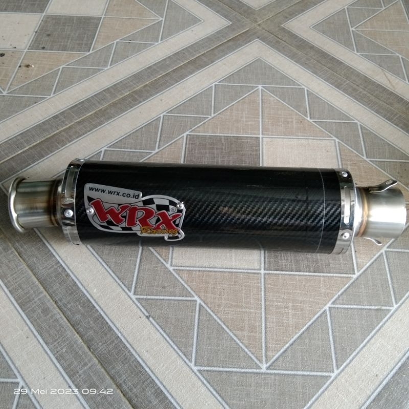 Knalpot WRX carbon selincer bulat cincin only inlet 50 mm