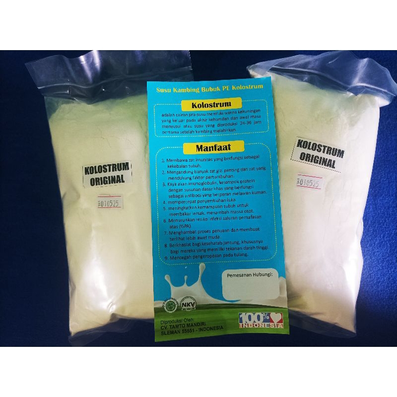 

SUSU KAMBING KOLOSTRUM BUBUK KEMASAN 500 GRAM