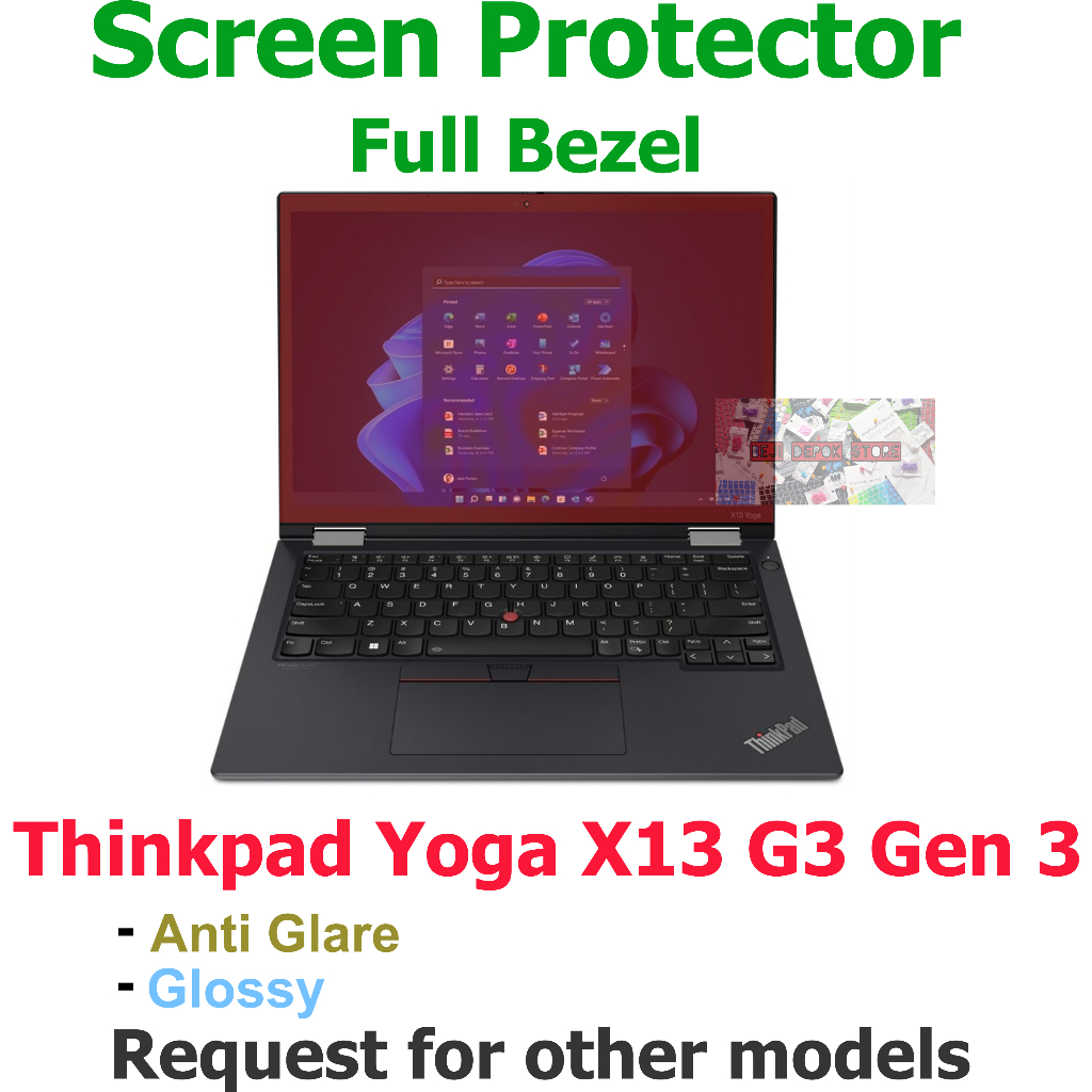 Screen Guard Lenovo Thinkpad Yoga X13 G3 Gen 3 Full Bezel