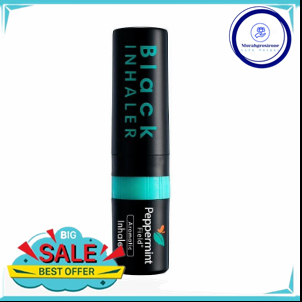 MINYAK ANGIN THAILAND / YADOM PEPPERMINT FIELD BLACK INHALER 2 IN 1 AROMATIC VIRAL !