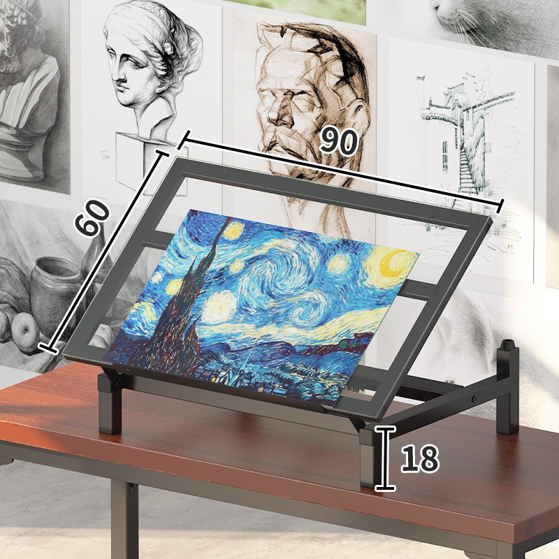 ANGELO Meja Lukis Kaca Arsitek Drawing Adjustable Desk Drafting Table