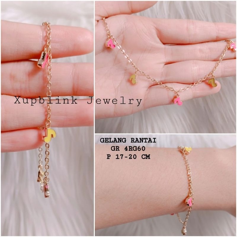 Gelang Rantai Titanium Cassie Gelang Rantai Wanita Awet