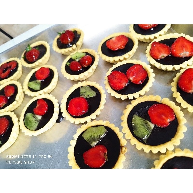 

Tart susu cream triple Coklat buah Best seller