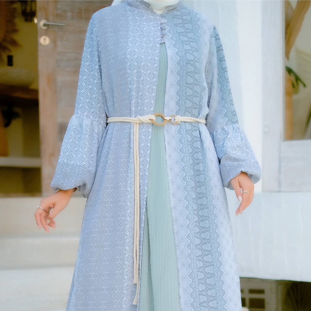 Ladybydiana KIRANA DRESS One Set Dress Muslimah Inner dan Outer Bahan Plisket