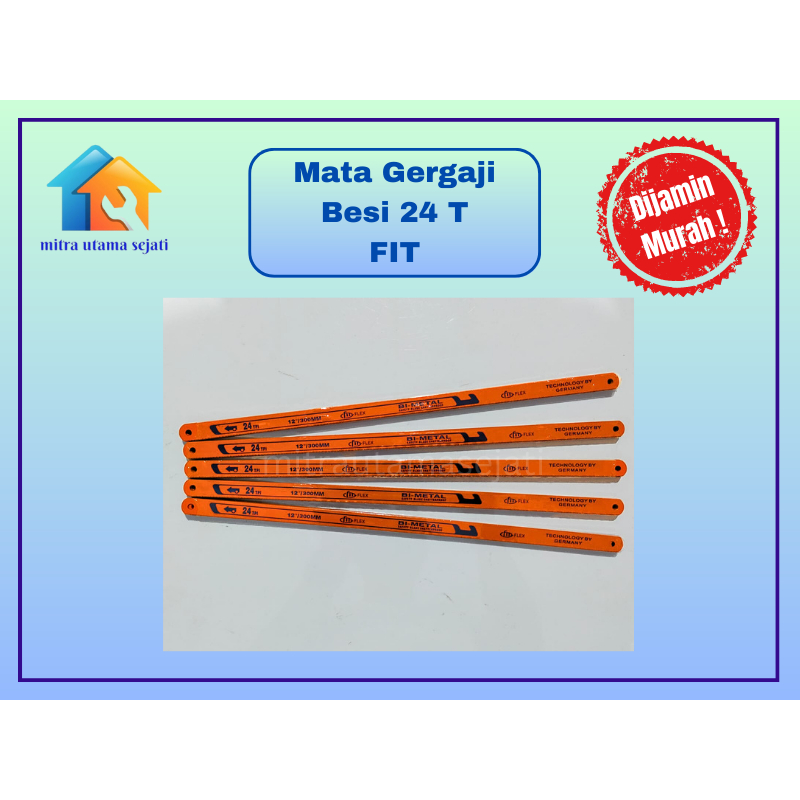 Mata gergaji Besi 18T / 24T / Mata Gergaji Orange 12 Inch Mata Gergaji Fleksibel