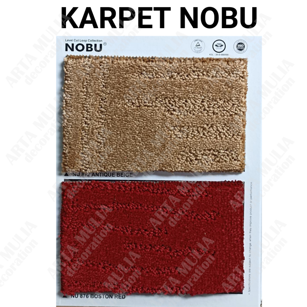 Karpet Roll Meteran NOBU - Motif Polos Tebal 4mm Karpet Kantor
