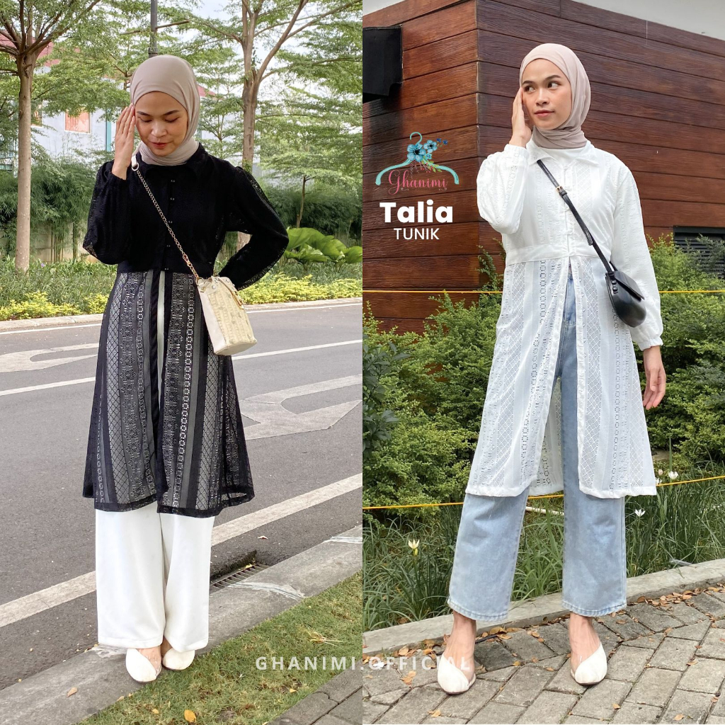 Ghanimi - Talia Tunik / Outer Brukat Kondangan / Tunik Brukat / Tunik Kondangan / Tunik Pesta / abaya brukat / baju kondangan kekinian