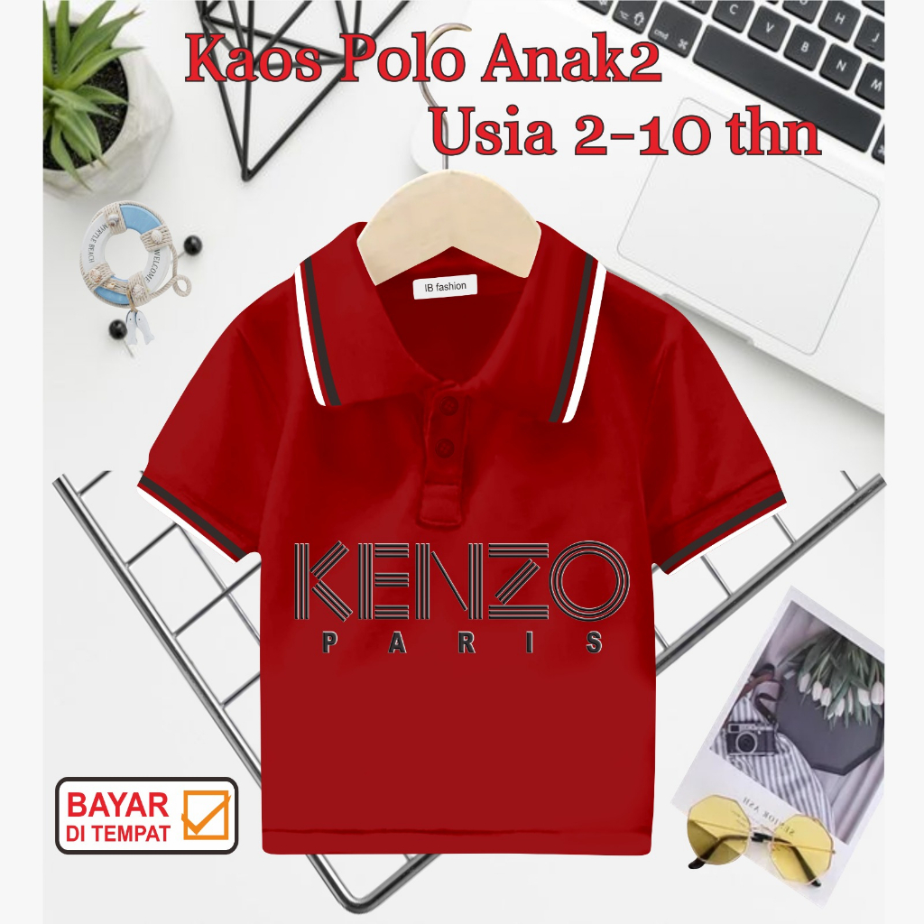 ((IB))KAOS ANAK2 KERAH POLO/K3NZ0 DIGITAL SABLON