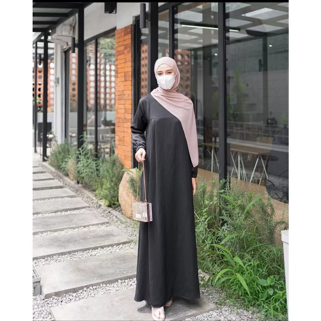 HD16: BISA COD [WAZKA DRESS][ GAMIS TERBARU BAHAN CRINGKLE AIRFLOW ORI PREMIUM] [FASHION MUSLIM  TERBARU 2023] [GAMIS POLOS BUSUI KEKINIAN ]  BAJU WANITA MUSLIMAH TERLARIS KEKINIAN] [DRESS KONDANGAN BEST SELLER] [ SIZE S, M, L, XL] PAKAIAN WANITA MASAKINI