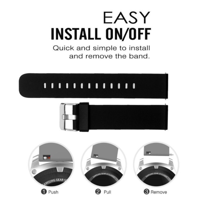 Strap Casio MTP- V001L V002L V003L V004L V005L - Tali Jam 20mm Silikon Polos Silver Buckle