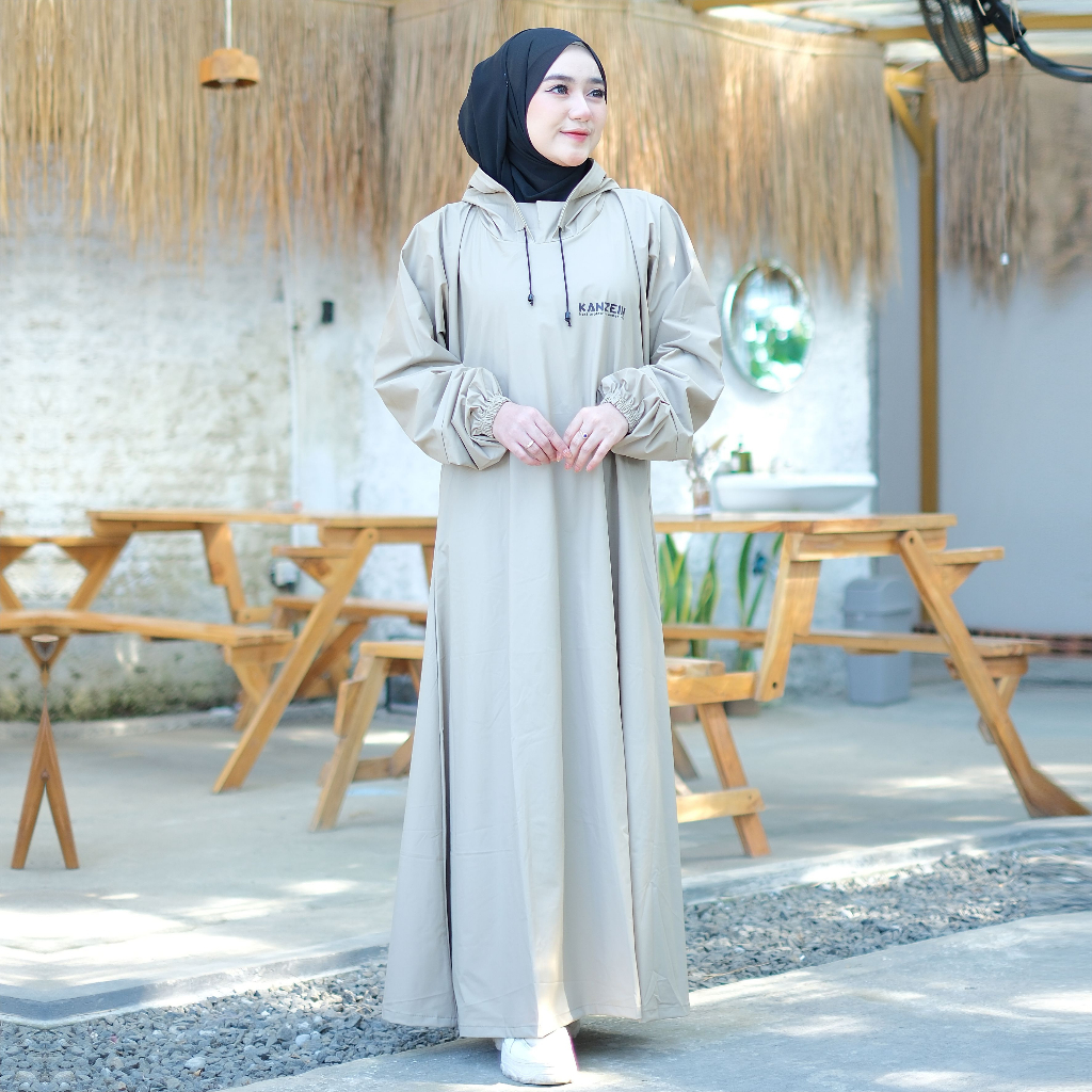 JAS HUJAN GAMIS WANITA MUSLIMAH MURAH KUAT TEBAL ELASTIS TAHAN AIR PREMIUM