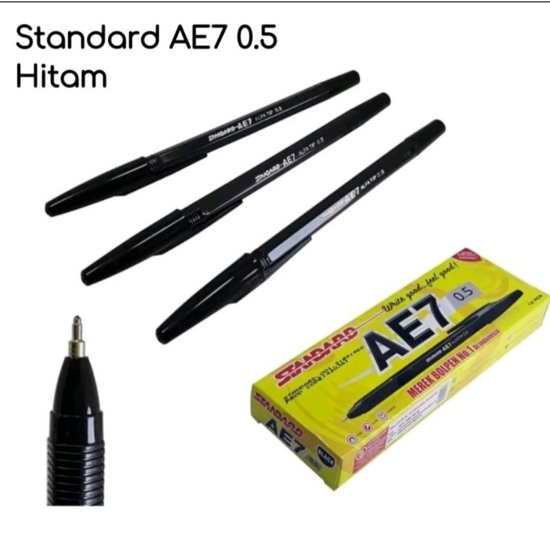 

Pulpen standard AE7 hitam 0,5 / bolpen standard / pena standard / ballpoint black
