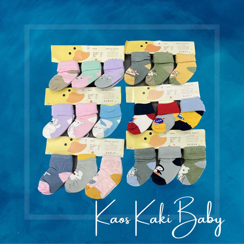MURAH Kaos Kaki Bayi isi 3 pasang / kaos kaki winteku / kaos kaki baby / grosir kaos kaki bayi