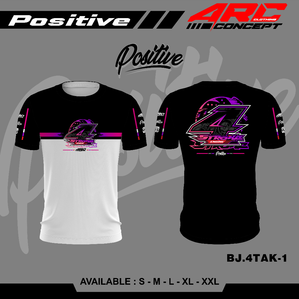 Kaos Jersey 4Stroke Engine Baju Motor 4 Tak - Baju Racing Otomotif JERSY 4STROKE Premium JP-18
