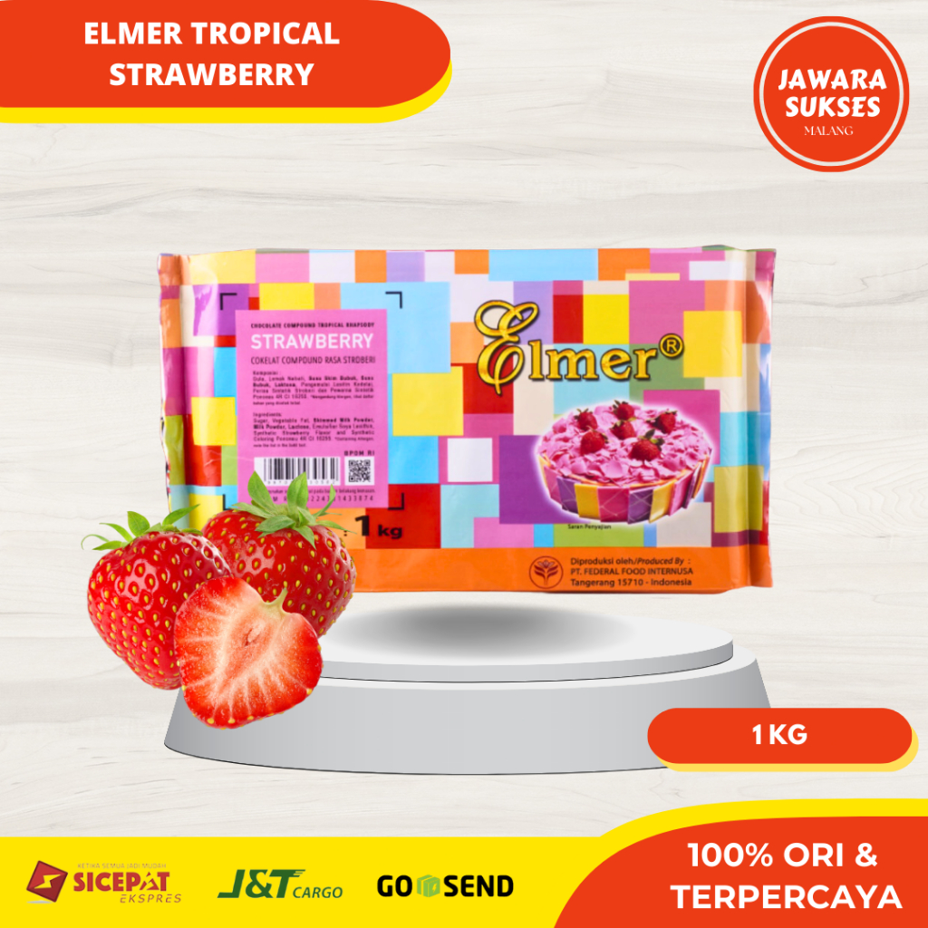 

[1 KG] Elmer Tropical Strawberry | Elmer Stroberi Pink Compound