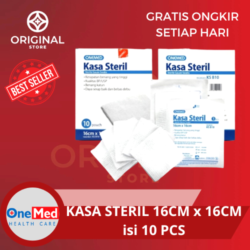 KASA STERIL STERILE 16 CM x 16 CM isi 10 PCS - ONEMED