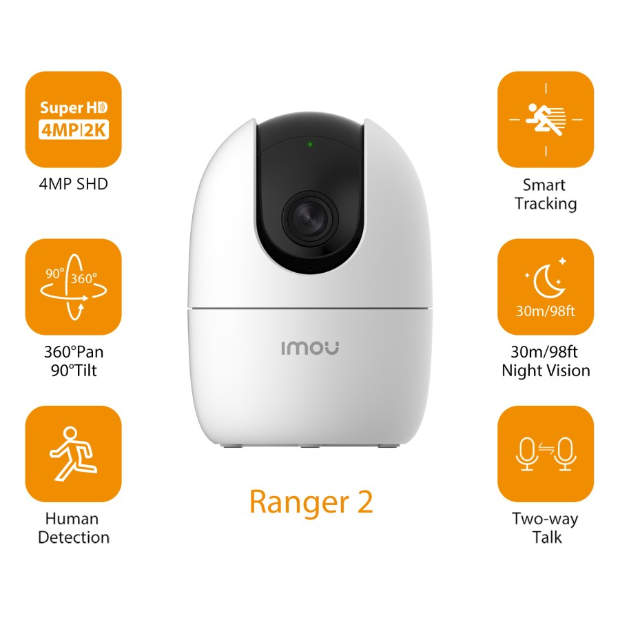 IP Camera CCTV Wi-Fi Indoor IMOU Ranger 2 Smart Tracking H.265 4MP original