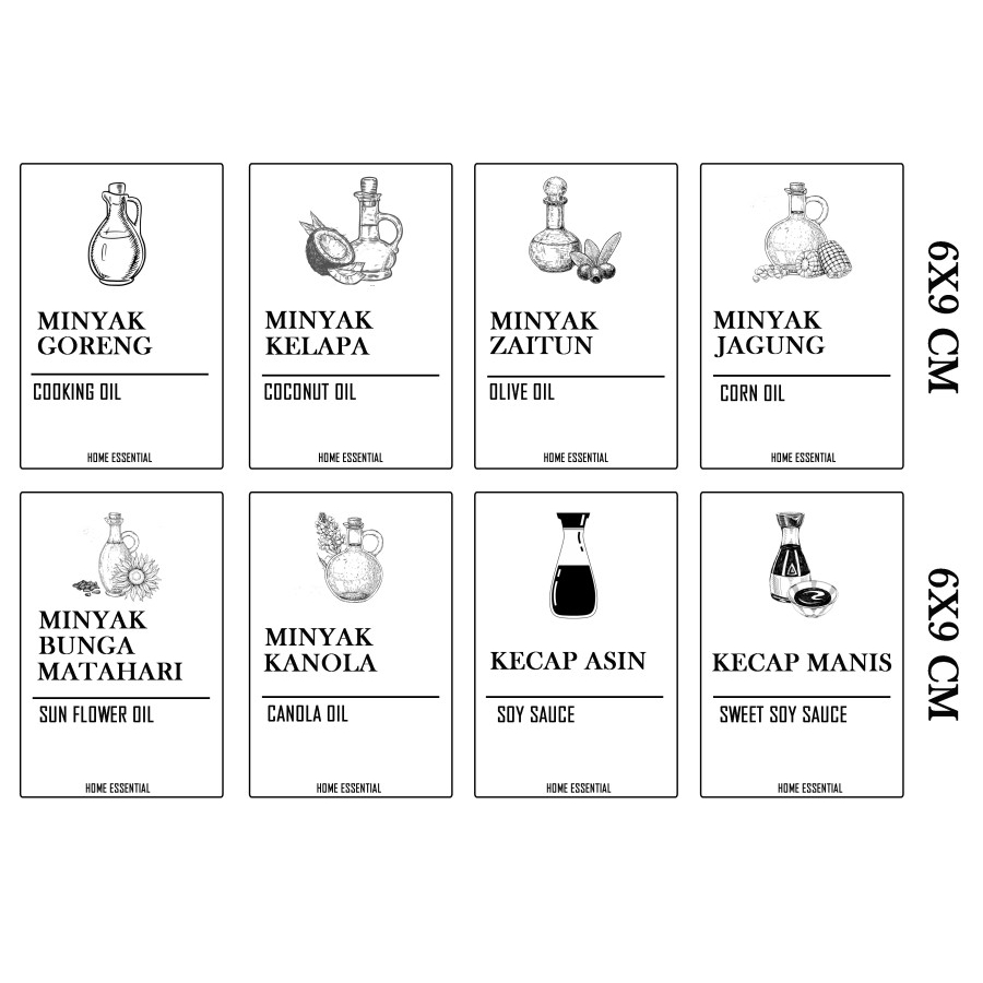 

LABEL BUMBU AESTHETIC/LABEL WATERPROOF/TAHAN AIR STICKER