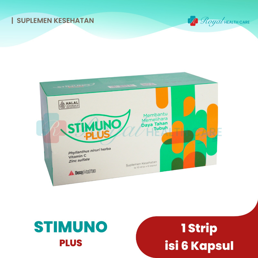 STIMUNO PLUS STRIP 6 KAPSUL Membantu Memelihara Kesehatan dan Daya Tahan Tubuh