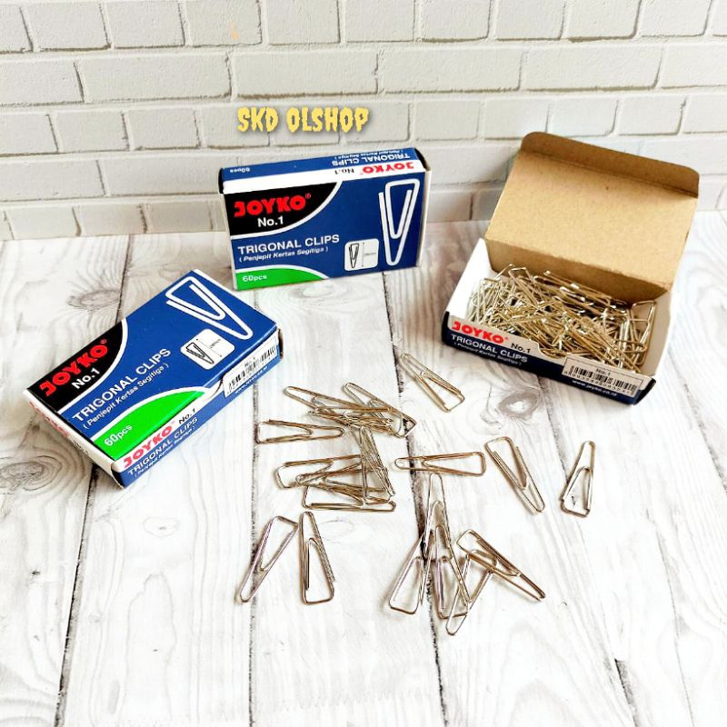 

Paper Clip No.1 Joyko / Trigonal Clip No.1 Joyko Penjepit Kertas ( 1 pack kecil isi 60 pcs)