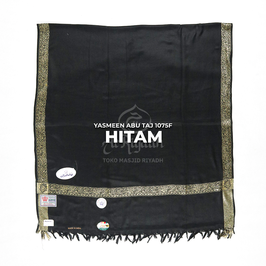 Sorban Kashmiri Yasmeen Abu Taj 1075F Hitam Impor