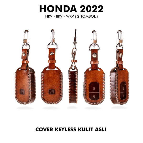 Keyless Cover Honda Leather Untuk Type Mobil Crv /Hrv / Brv / Brio / Jazz / Free Grafir Nama