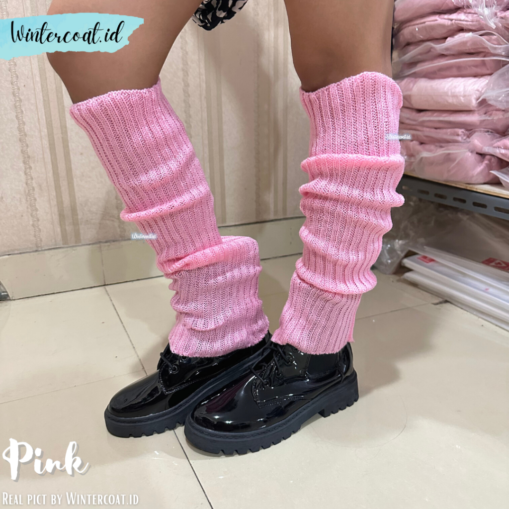 Leg warmer wanita spring autumn import motif lurus penghangat kaki cosplay kawaii japanese panjang