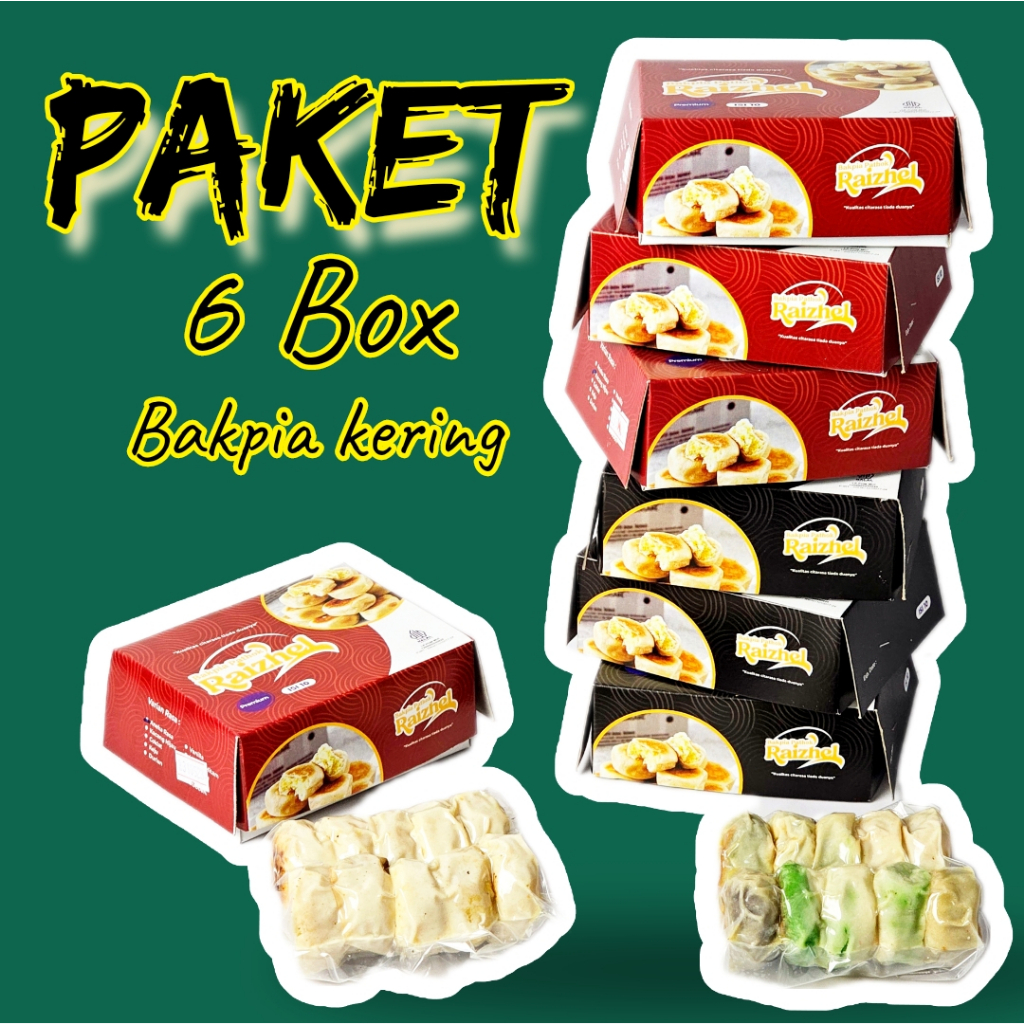 [ 6 BOX ] BAKPIA KERING ISI 10