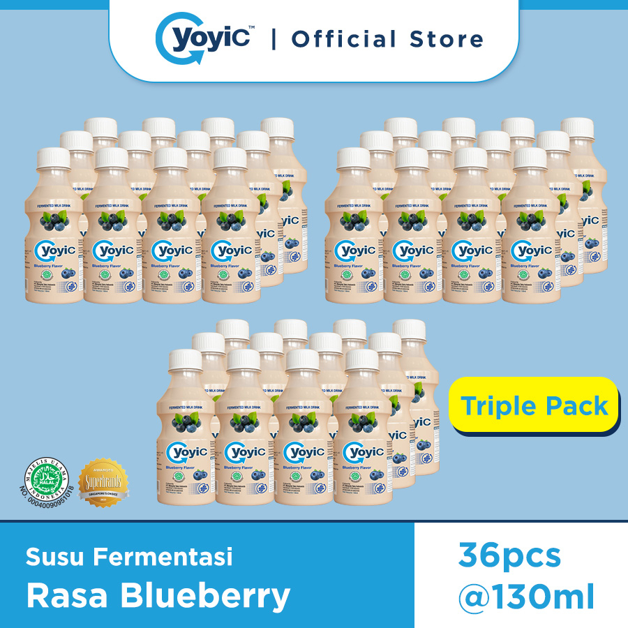 Triple Pack Yoyic Blueberry [36pcs x 130ml]