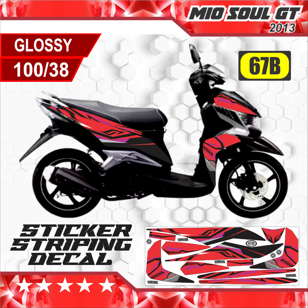 striping variasi Yamaha Mio Soul GT /stiker decal motor Mio Soul GT /stiker lis polet Yamaha Mio Sou