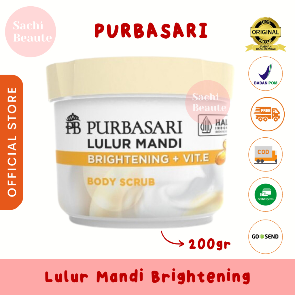 Lulur Mandi Purbasari 100gr &amp; 200gr - Lulur Pemutih Badan