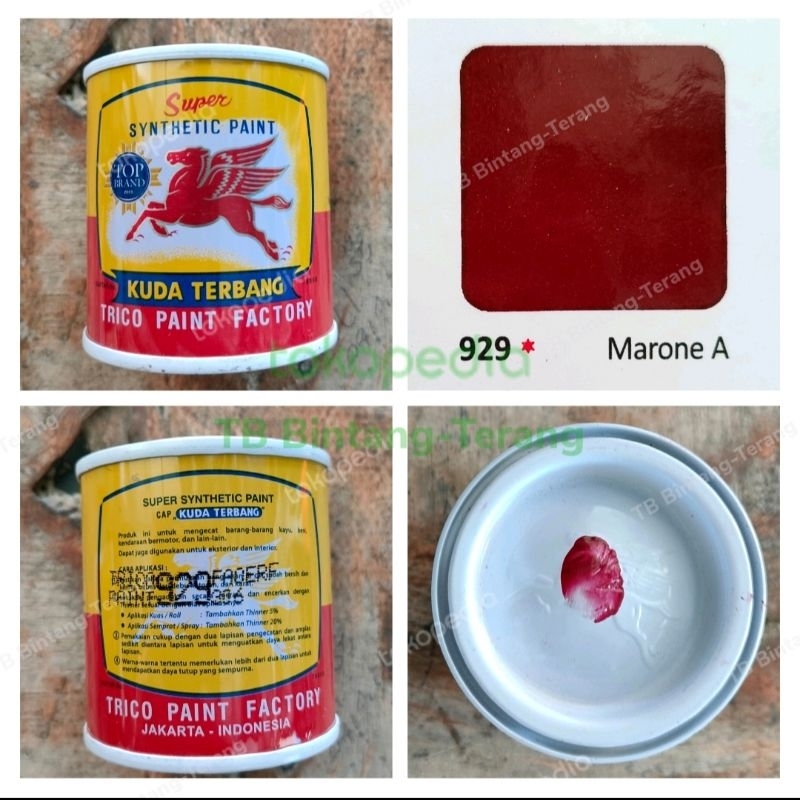

Cat Kuda Terbang 100 Ml Marone A 929 Cat Minyak Besi Kayu Merah Maroon
