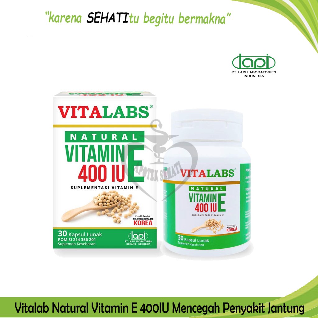 Vitalabs Natural Vitamin E Suplemen Kecantikan Menjaga Kulit