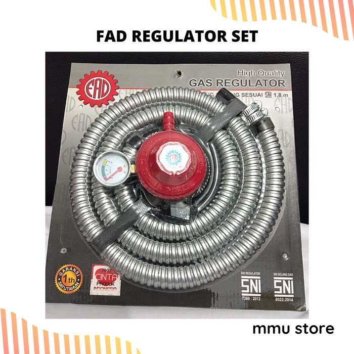 Regulator + Selang Viper berstandar SNI untuk tekanan rendah selang + kepala kompor gas elpiji lpg regulator PAKET regulator kompor gas